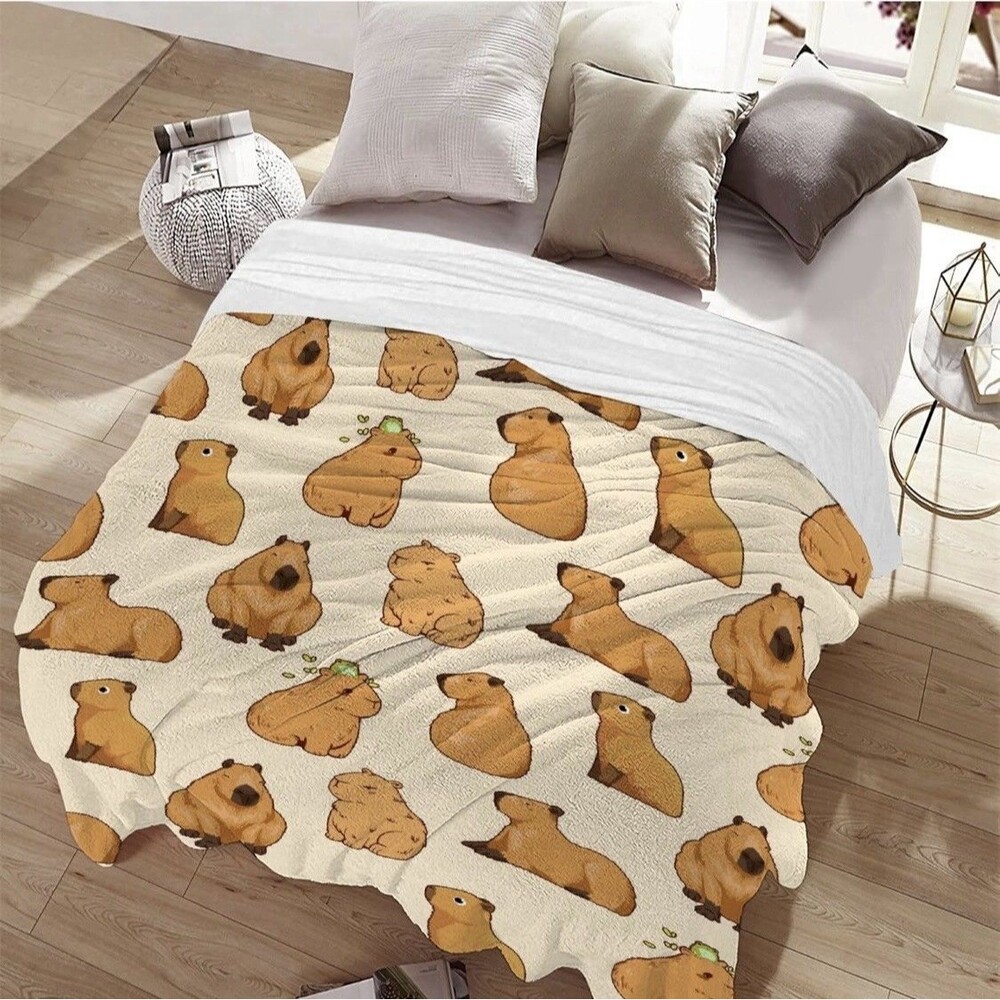 Capybaras Blanket Gift for Girls Boys Kids-40x50 Inches Soft Flannel Blankets... - Picture 6 of 8